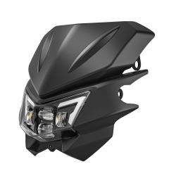 Phare à LED Kawasaki KMX KLX KLR KLE ZZR KDX / SUZUKI RMZ DRZ - canbus 48W avec bulle - XENLED - 4800Lms