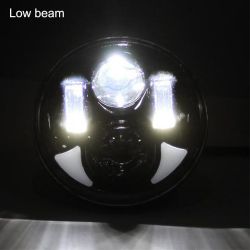 Óptica Moto Full LED - R002S - 5.75" 40W 1750Lms 5500K - Redonda Cromada - XENLED - Bi-LED