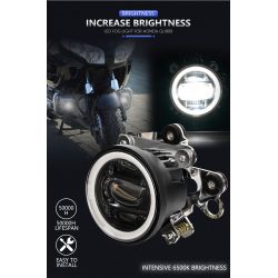 Additional LED lights kit + Halo2 - Honda GL 1800 Goldwing 2012-2017 - 6500K - 54W - Approved - CHROME