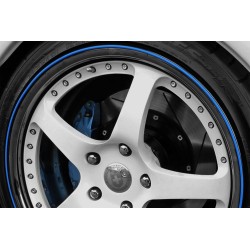 3d sticker edging for 4 wheels - 8m - blue