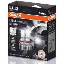 2x Ampoules LED H8 / H11 / H16 OSRAM LEDriving HL BRIGHT 64211DWBRT +300% 12V 6000°K - Garantie 4 ans