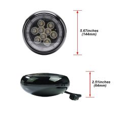 Daytime running lights + Long range - BLACK version - Mini FULL LED R55 R56 R57 R60 06-15