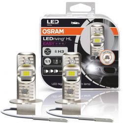 2x ampoules LED H3 OSRAM LEDriving EASY - 12V 8W 64151DWESY-HCB - PK22s