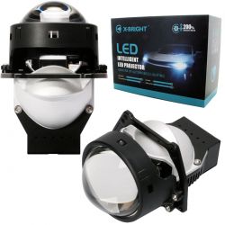 2x Bi-LED Lens Projectors 44/45W X7 Universal Retrofit - Brakcet Hella - 9000 Lumens 5500K - 3" - LED Conversion
