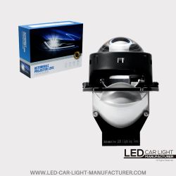 2x Bi-LED-Linsenprojektoren 44/45W X7 Universal Retrofit - Brakcet Hella - 9000 Lumen 5500K - 3" - LED-Konvertierung