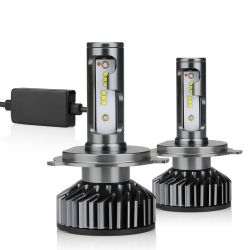 Kit AMPOULS H4 bi-LED ventiliert FF2 - 4500/5000Lms - Gelb - Vintage - Oldtimer - Minigröße - Paar