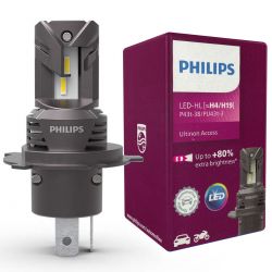 1x bombilla LED H4 / H19 Philips Ultinon Access U2500 - 11342U2500C1 - 20W 12V 1500/1000Lms - P43t-38/PU43t-3