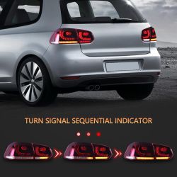 2x Pilotos traseros LED - Volkswagen GOLF 6 2008-2013 con intermitente secuencial - Derecha e izquierda