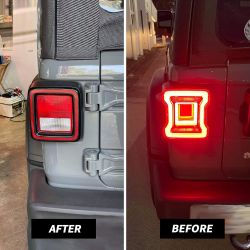 2x LED taillights for WRANGLER JL from 2018 with sequential indicator - Right and left