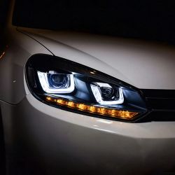 2x Front LED HEADLIGHTS VW GOLF VI - Full LED Scrolling