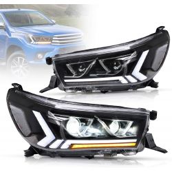 2x LED HEADLIGHTS Toyota Hilux VIII 2015 to 2020 - Full LED Scrolling - Right and Left - Pair