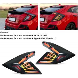 2x Honda Civic LED rear lights from 2018 - Right and Left Full LED - Pair