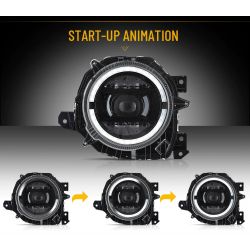 2x JEEP Wrangler JL 2018 to 2024 LED Front Headlights - FULL LED - RIGHT AND LEFT - Pair