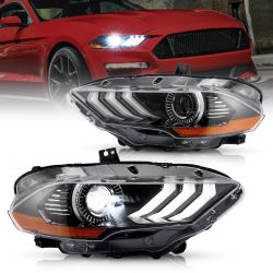 2x LED-Frontscheinwerfer FORD Mustang ab 2018 – Voll-LED-Scrolling – rechts und links – Plug&Play