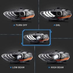 2x FAROS Delanteros LED FORD Mustang de 2018 - Full LED Scrolling - Derecha e Izquierda - Plug&Play