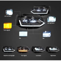 2x FARI ANTERIORI A LED Volkswagen Transporter T5 - Full LED Scrolling - Destra e Sinistra - Plug&Play