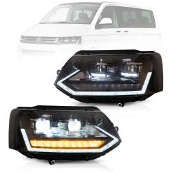 2x FAROS LED Delanteros Volkswagen Transporter T5 - Full LED Scrolling - Derecha e Izquierda - Plug&Play