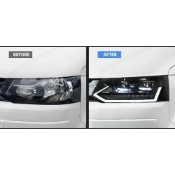 2x FARI ANTERIORI A LED Volkswagen Transporter T5 - Full LED Scrolling - Destra e Sinistra - Plug&Play