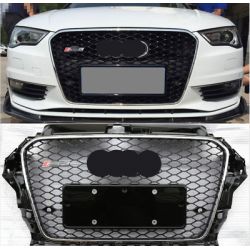 GRILLE Audi A3 8V 2013 - 2016 MK1 Look RS3 Gray - Honeycomb Adaptable to Audi A3