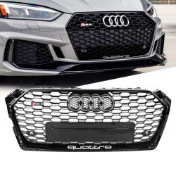 Audi RS5 GRILLE For A5 B9 2017 - 2020 Look RS5 Black - QUATTRO Honeycomb