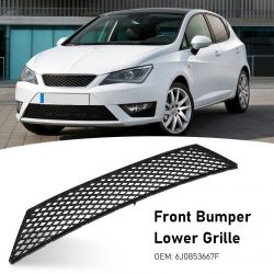 Seat Ibiza 6J Look FR bumper grille from 2013 to 2017 - Black + Honeycomb Chrome - Replaces 6J0853667F