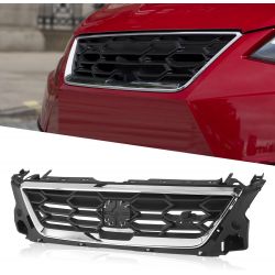 GRILLE Seat Ibiza 6F Look FR from 2018 to 2022 - Black + Chrome Honeycomb - Replaces 6F0853654E