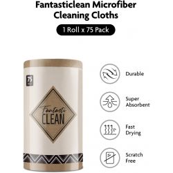 Fantasticlean Mikrofaser-Reinigungstuch – 75 Stück pro Rolle, reißbare Mikrofasertücher – Braun