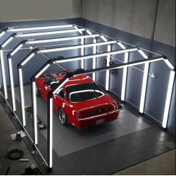 Tunnel de carrossier / detailing LED 1566W - Eclairage Detailing / Studio - 5m60x4mx2m6 - 220V 6500K - XL/E1009