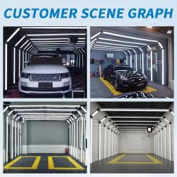 Tunnel de carrossier / detailing LED 1566W - Eclairage Detailing / Studio - 5m60x4mx2m6 - 220V 6500K - XL/E1009
