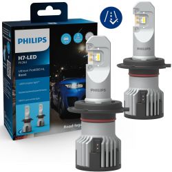 Ampoules LED Homologué* H7 BOOST Pro6000 Ultinon Philips 11972U60BX2 5800K +300%
