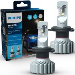 Ampoules LED Homologué* H4 BOOST Pro6000 Ultinon Philips 11342U60BX2 5800K +300%