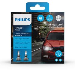 Lampadine LED Approvate* H7 Standard Pro6000 Ultinon Philips 11972U60SX2 5800K +220%
