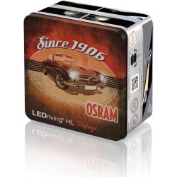 2x lampadine LED H4 / R2 OSRAM LEDriving HL Vintage - 64193DWVNT-2MB 14/14W P43t +260% H4/H19 - Contenitore in metallo