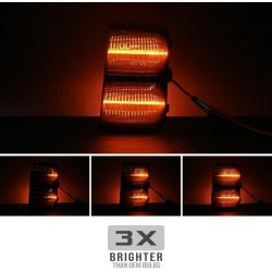 DYNAMIC LED repeaters Fiat DUCATO - RETRO SCROLLING - BLACK COLOR - DOUBLE SCROLLING LEDs - Without OBC error