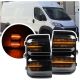 DYNAMISCHE LED-Repeater Fiat DUCATO – RETRO-SCROLLING – SCHWARZE FARBE – DOPPEL-SCROLLING-LEDs – Ohne OBC-Fehler