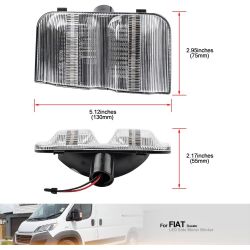 DYNAMISCHE LED-Repeater Fiat DUCATO – RETRO-SCROLLING – LICHTFARBE – DOPPEL-SCROLLING-LEDs – OBC-fehlerfrei