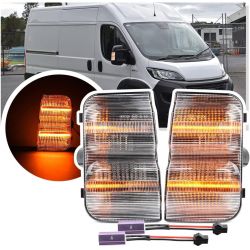 DYNAMIC LED repeaters Fiat DUCATO - RETRO SCROLLING - LIGHT COLOR - DOUBLE SCROLLING LEDs - OBC error free