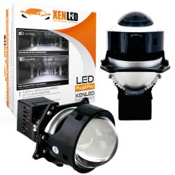 2x Projecteurs Lentille Bi-LED 51W / 63W Retrofit Universel - Bracket Hella 3R - 12000 Lumens 6000K - 3" - LED ALPD10 PRO