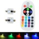 Pack 2 6 LED RGB bulbs - C5W controlled by remote control