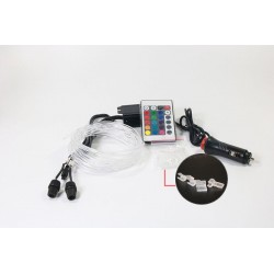 Pack fiber atmosphere LED RGB controlled by remote control - 5m