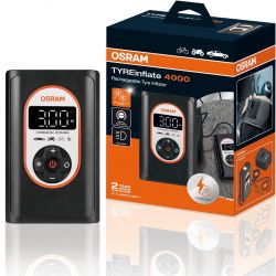 TYREinflate 4000 digital genopladelig trådløs dækpumpe - programmerbar med automatisk sluk OSRAM OTIR4000
