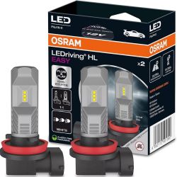 2x OSRAM H8/H11/H16, LED-dimljus, 64211DWESY, 12V, 8,2V PGJ19-X - Glödlampor ersätter 67219CW