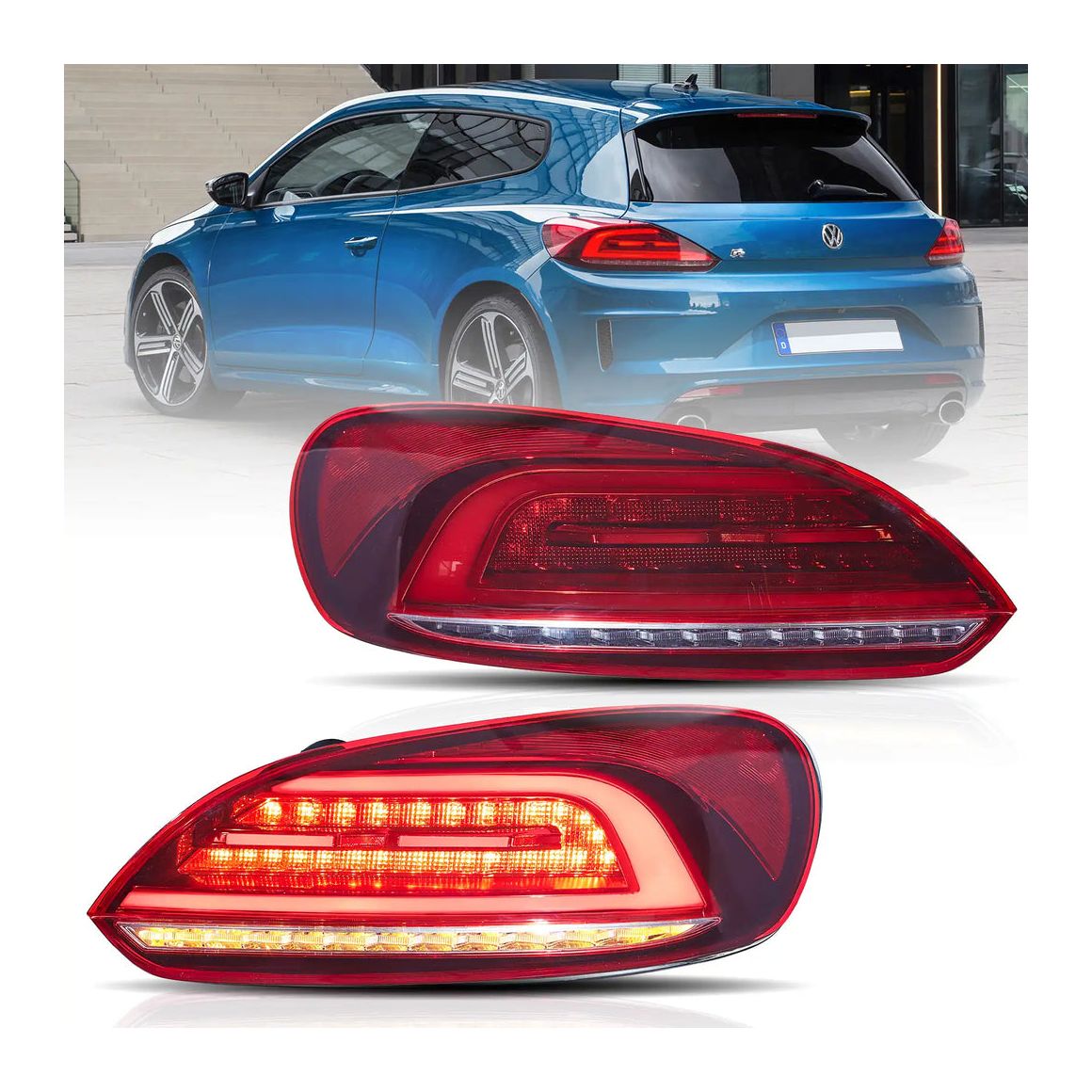 Feux arrière Dynamiques LED VW* Scirocco 2009 à 2014 Type Facelift - Droite et Gauche - Plug&play
