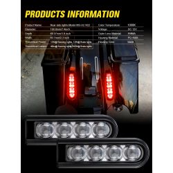 Feux arrière LED pour Harley Davidson Street Glide Road Glide 2014-2022 Latéraux - La paire