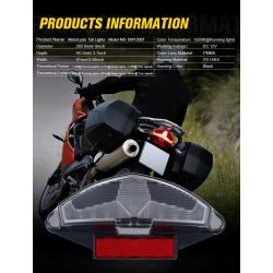 Feu Arrière LED compatible BMW F800R (2009-2016) - R1200GS Adv K25 (2006-2013) - Homologué ECE E24