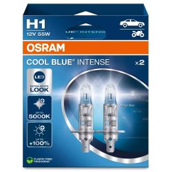 2X OSRAM H1 COOL BLUE INTENSE NEXT GEN, ALOGENO, 64150CBN-HCB, 12V, DUO BOX
