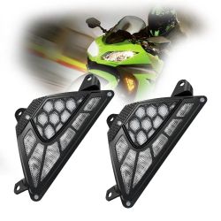 Kit de clignotants avant LED pour Kawasaki Ninja (2013–2023), ultra‑lumineux, étanche et durable, ER-6F Droite et Gauche