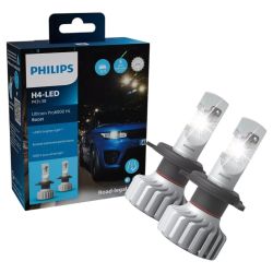 Kit LED Philips H4 homologué pour HONDA CB 100 R / CB 100 RA - 11342U60SX2 Ultinon STANDARD pour phare E3 2711