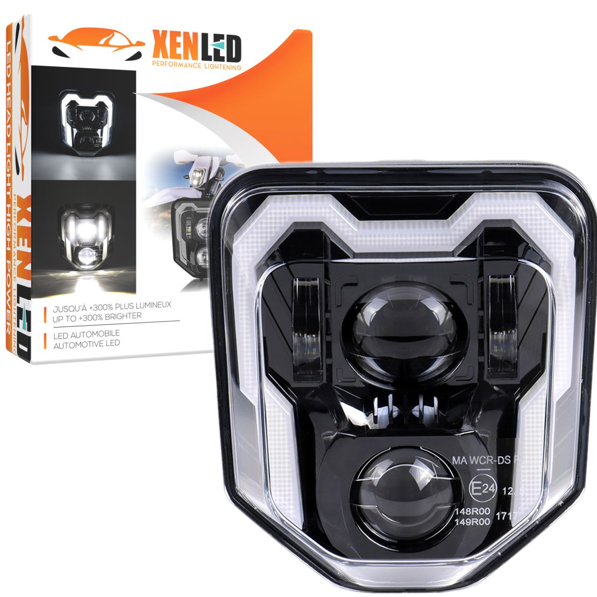 Phare LED pour Husqvarna TE 150 / 250 / 300 & FE 501 250 / 350 / 450 (2024-2026) - 48W et 4568Lms