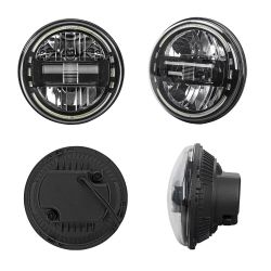 Phare 7″ LED « King Kong » - JEEP / HUMMER / 4x4 - 60W - 6000Lms Phare rond Full LED XENLED Homologué